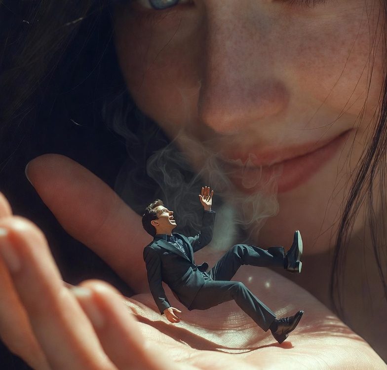 giantess finds her tiny man while destroying the city